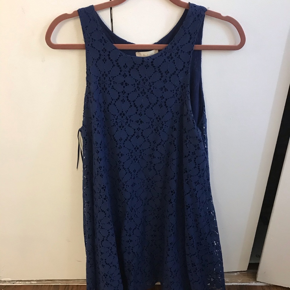 Altar’d State Navy Lace Mini Dress